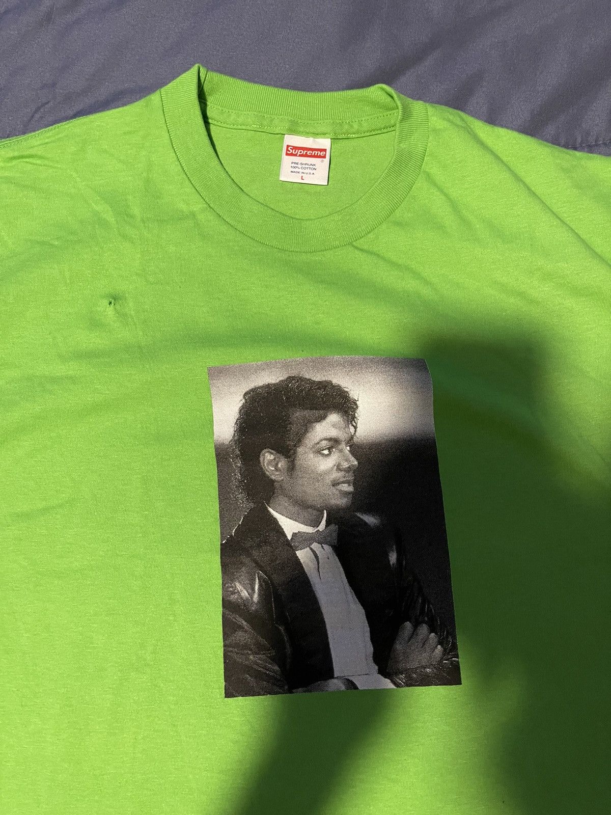 Supreme Michael Jackson tee green size L | Grailed