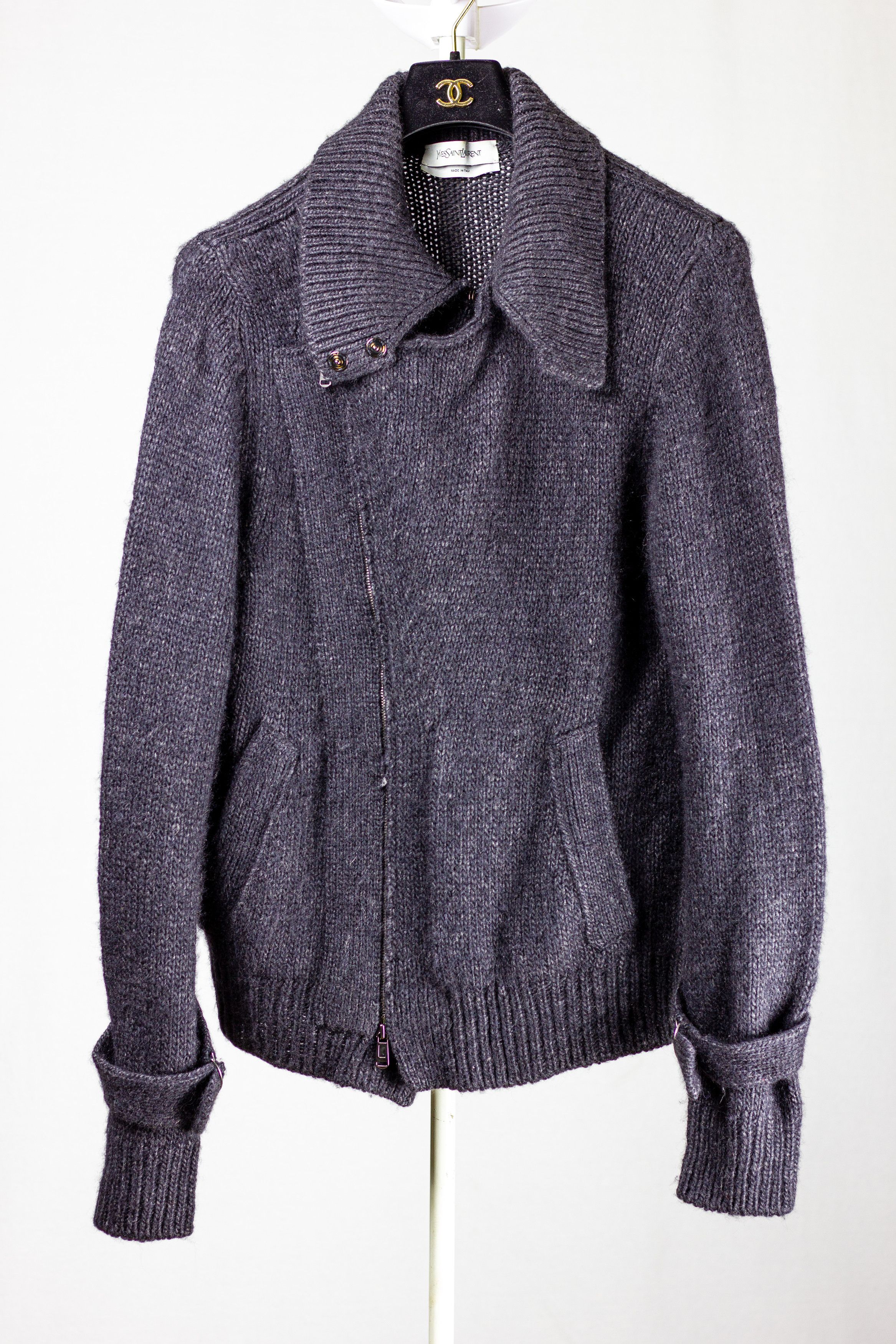 Saint Laurent Paris Yves Saint Laurent Mohair Alpaca Sweater Jumper Size US L / EU 52-54 / 3 - 3 Thumbnail