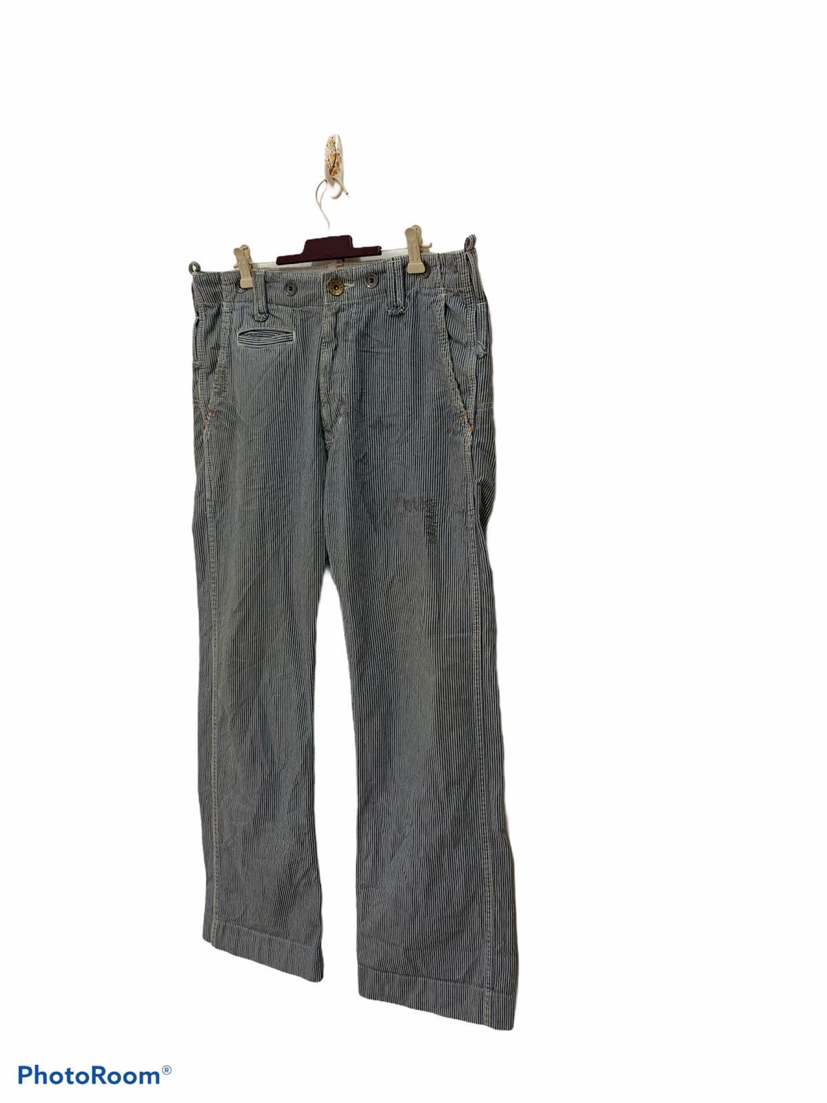 Edwin Edwin 505 khaki stripe pant workwear Size US 34 / EU 50 - 3 Thumbnail