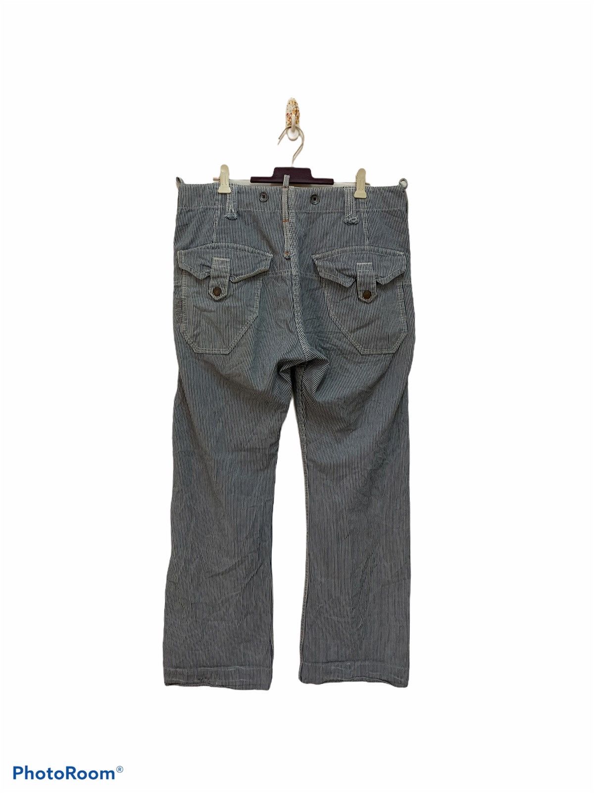 Edwin Edwin 505 khaki stripe pant workwear Size US 34 / EU 50 - 1 Thumbnail