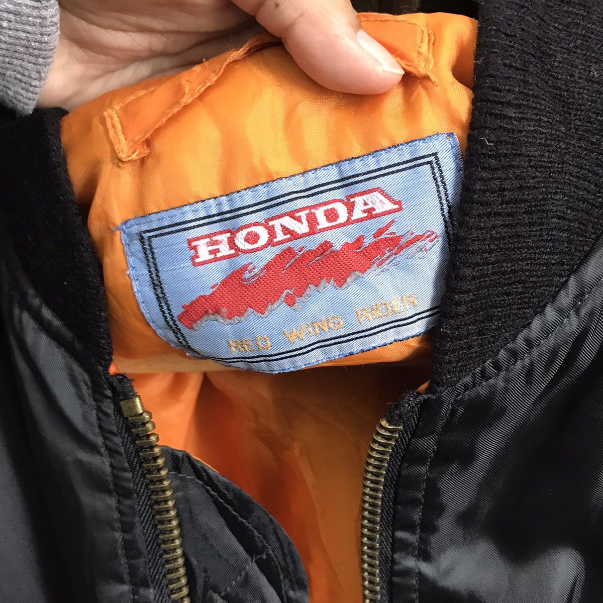 希少 90s HONDA Red Wing Rider リバーシブル MA-1 Honda × Vintage Vintage Honda Redwing Rider bomber Jacket | Grailed