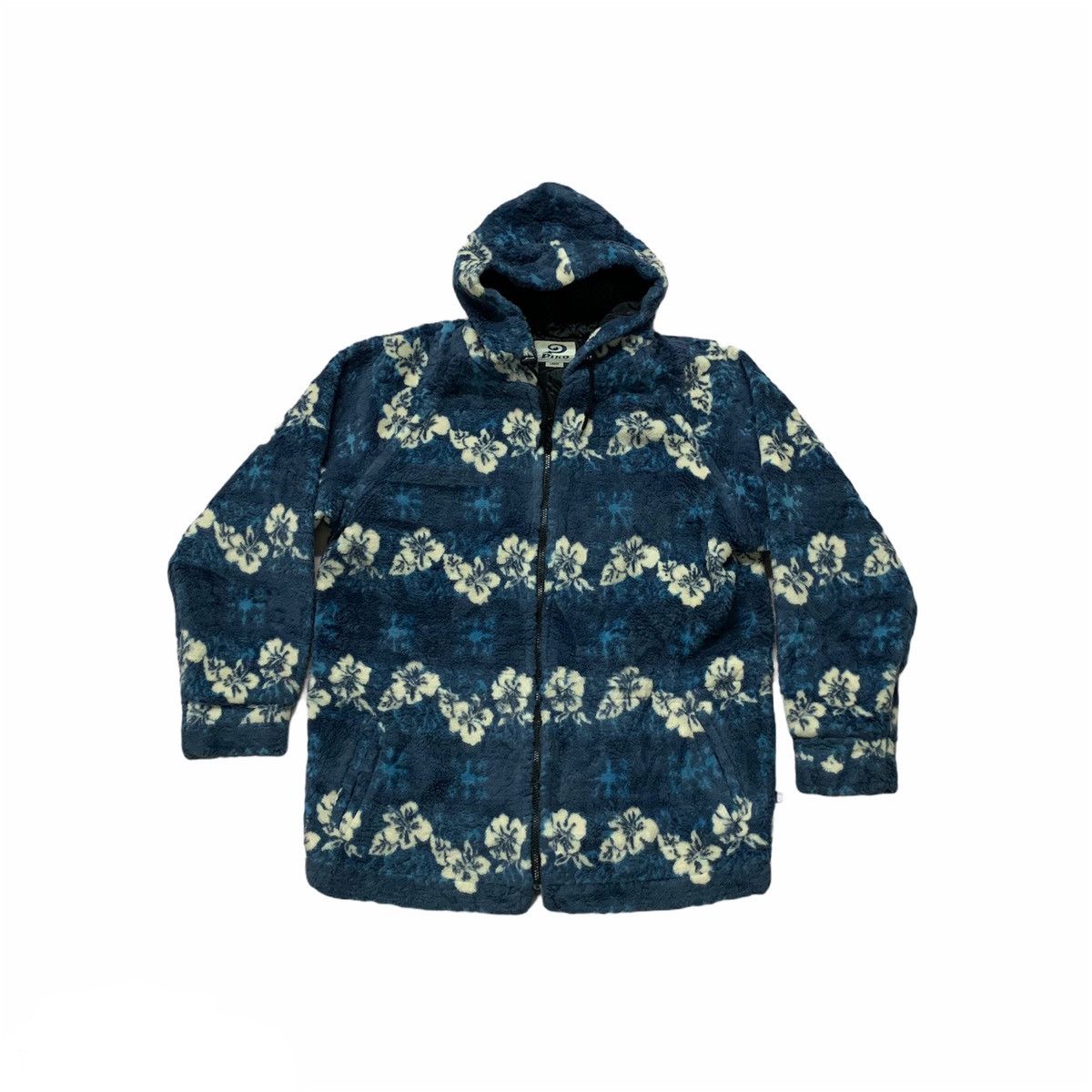 Japanese Brand Vintage Piko Surf board Flora Sherpa Fleece Hooded Jacket Size US L / EU 52-54 / 3 - 1 Thumbnail