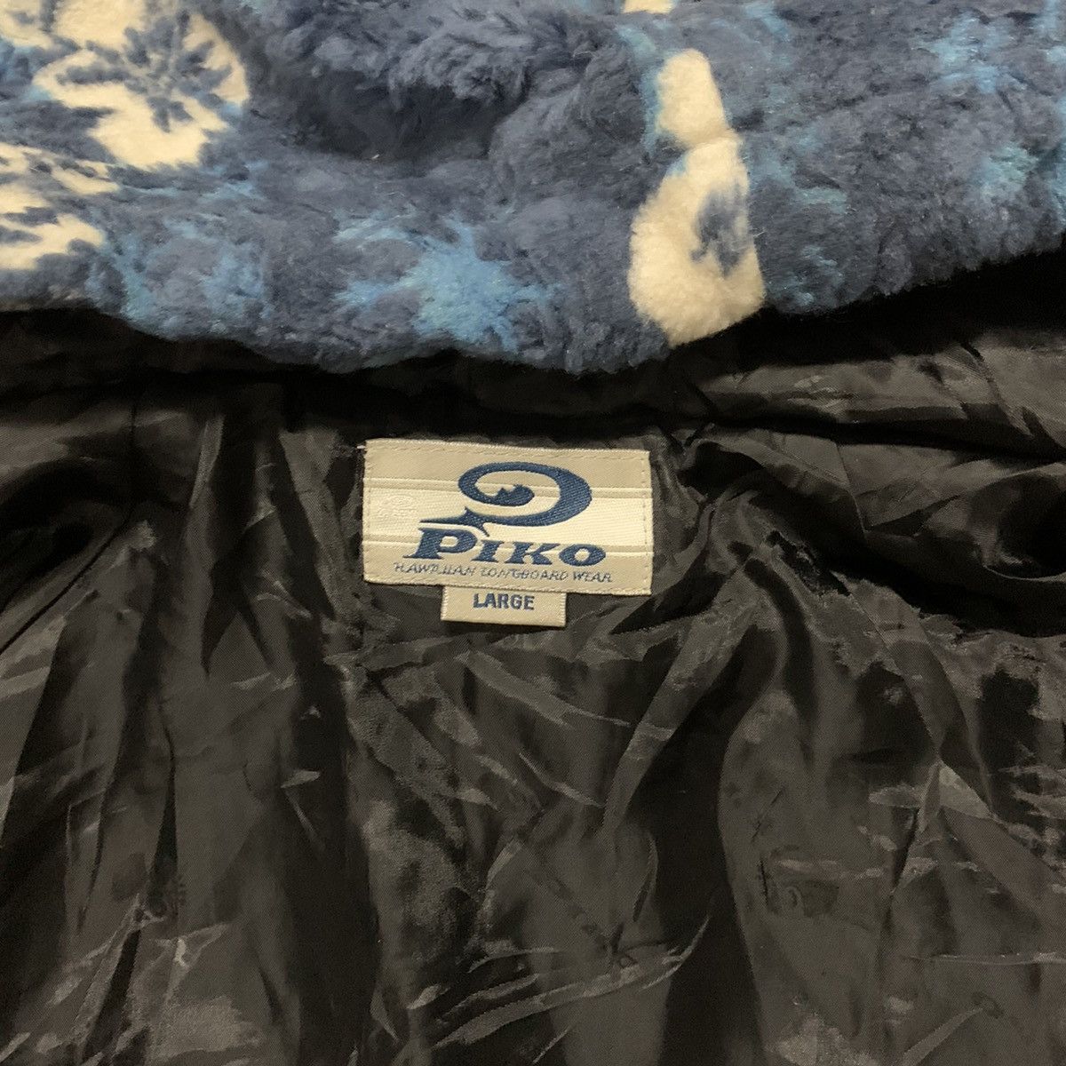 Japanese Brand Vintage Piko Surf board Flora Sherpa Fleece Hooded Jacket Size US L / EU 52-54 / 3 - 7 Thumbnail
