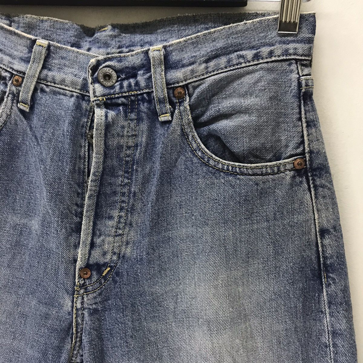 Levi's Vintage Levis Big E 702xx Denim Selvedge Jeans Buckle Size US 29 - 6 Thumbnail