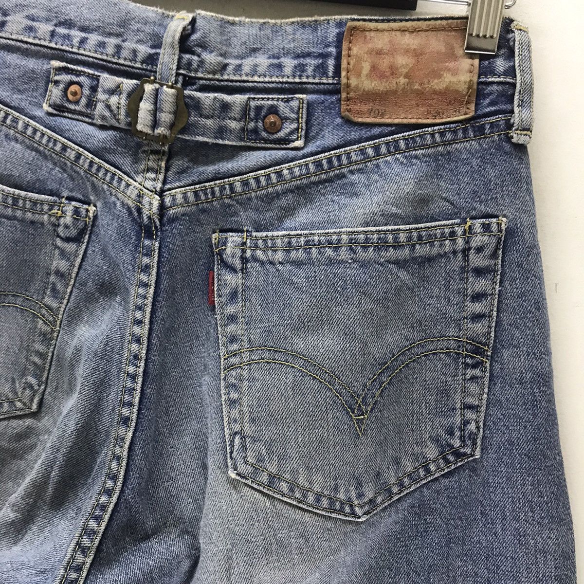 Levi's Vintage Levis Big E 702xx Denim Selvedge Jeans Buckle Size US 29 - 13 Thumbnail