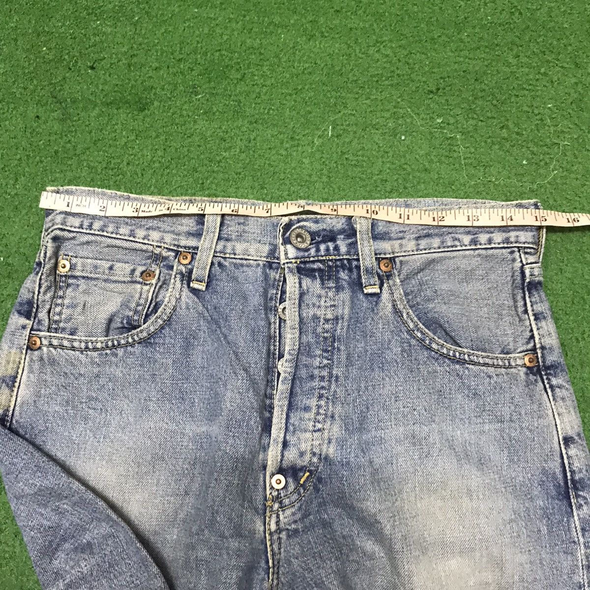 Levi's Vintage Levis Big E 702xx Denim Selvedge Jeans Buckle Size US 29 - 18 Thumbnail