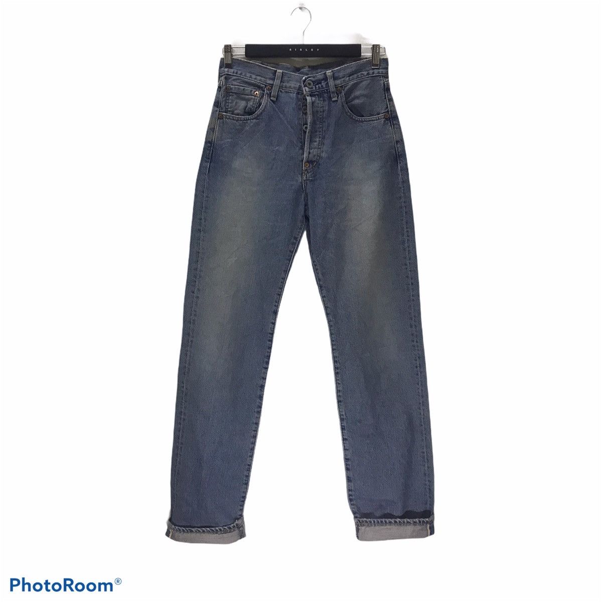Levi's Vintage Levis Big E 702xx Denim Selvedge Jeans Buckle Size US 29 - 2 Thumbnail