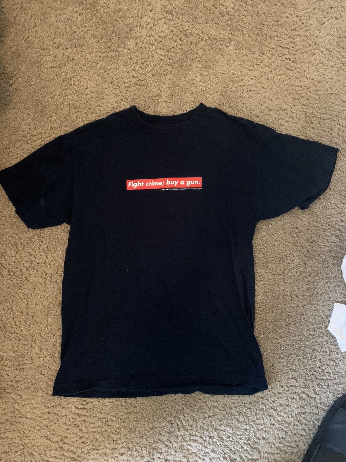 FUCT × Fuck The Population FTP Fuct Short Sleeve Navy Fight Crime Buy a Gun Size US M / EU 48-50 / 2 - 1 Thumbnail