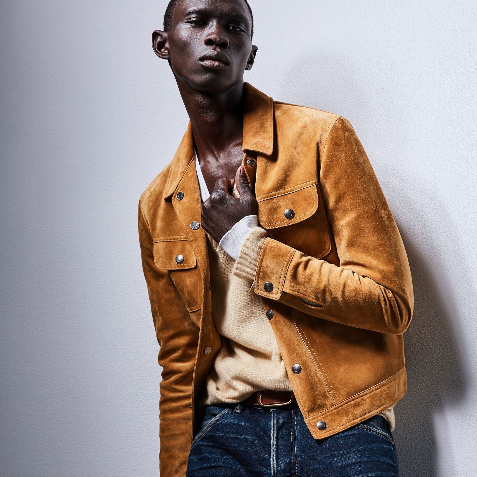 Tom Ford RARE: Tom Ford Cashmere Suede Western Trucker