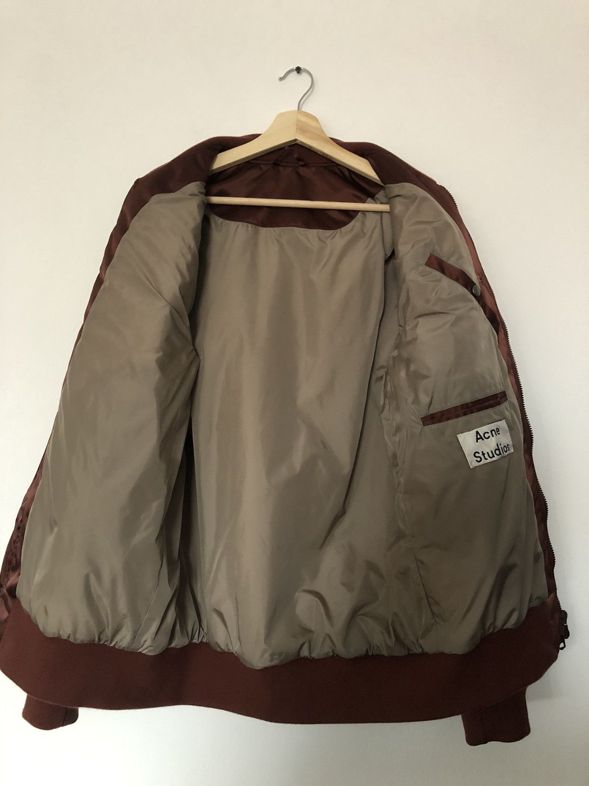 Acne Studios Acne Studios Burgundy Selo Bomber Size US M / EU 48-50 / 2 - 10 Thumbnail