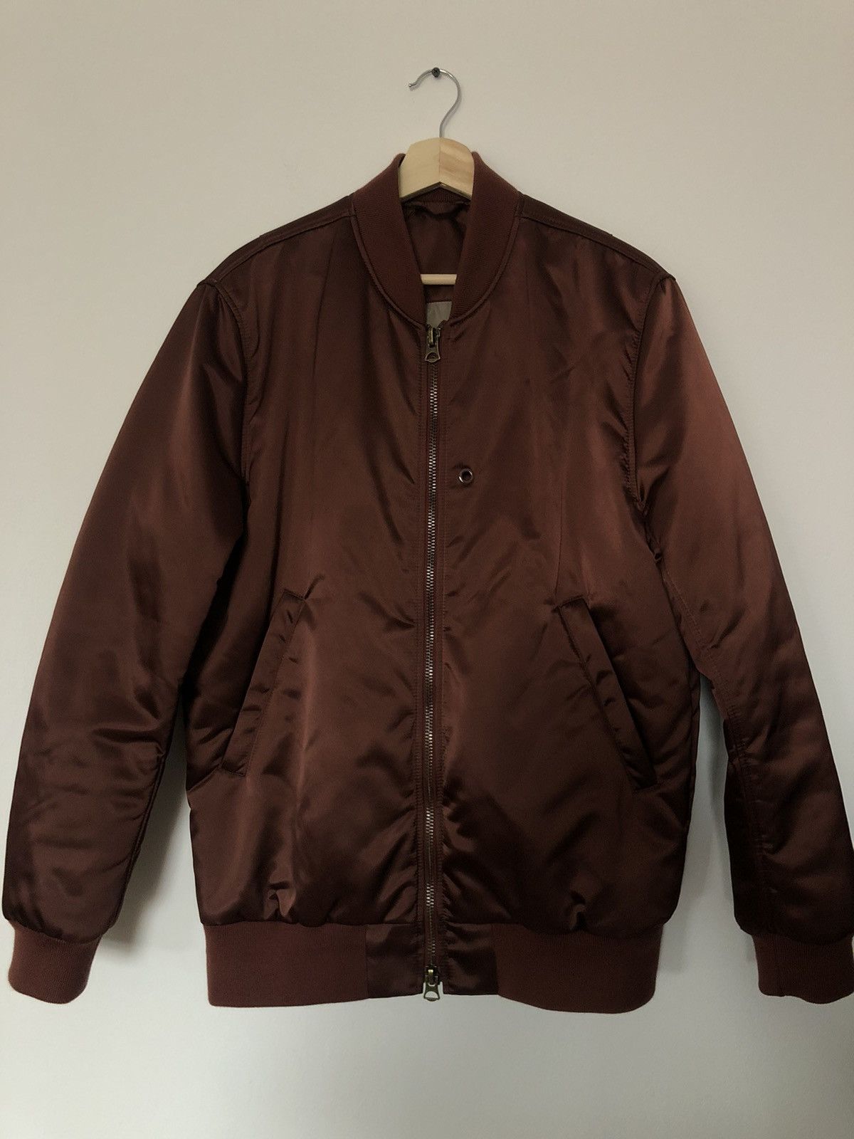 Acne Studios Acne Studios Burgundy Selo Bomber Size US M / EU 48-50 / 2 - 2 Thumbnail