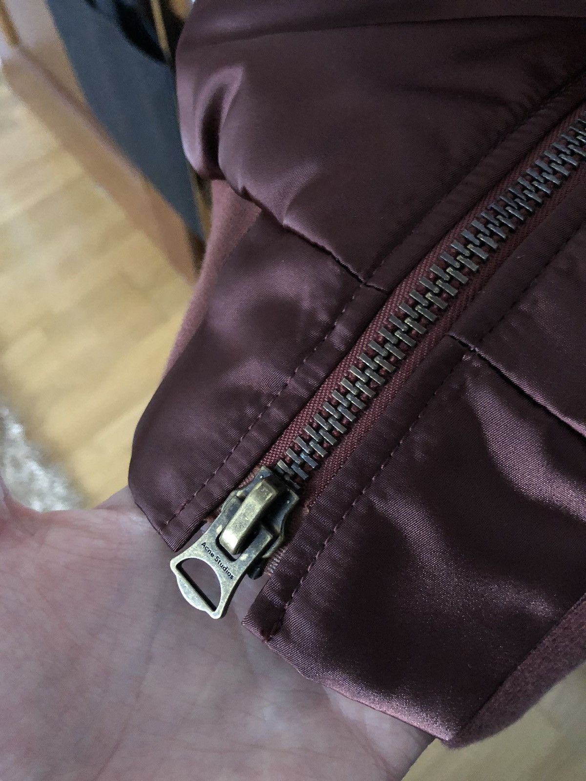 Acne Studios Acne Studios Burgundy Selo Bomber Size US M / EU 48-50 / 2 - 7 Thumbnail