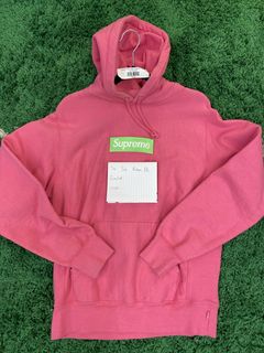 Supreme pink and hot sale green box logo