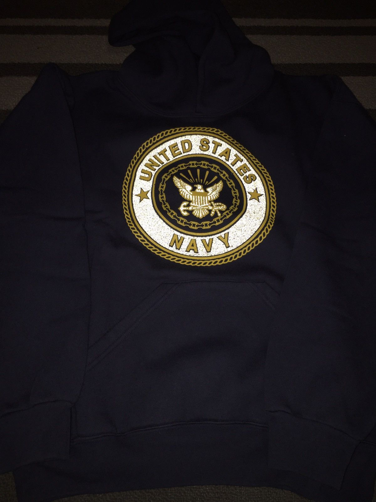 Vintage 90s US Navy Hoodie Worn By Jerry Lorenzo Size US S / EU 44-46 / 1 - 5 Thumbnail