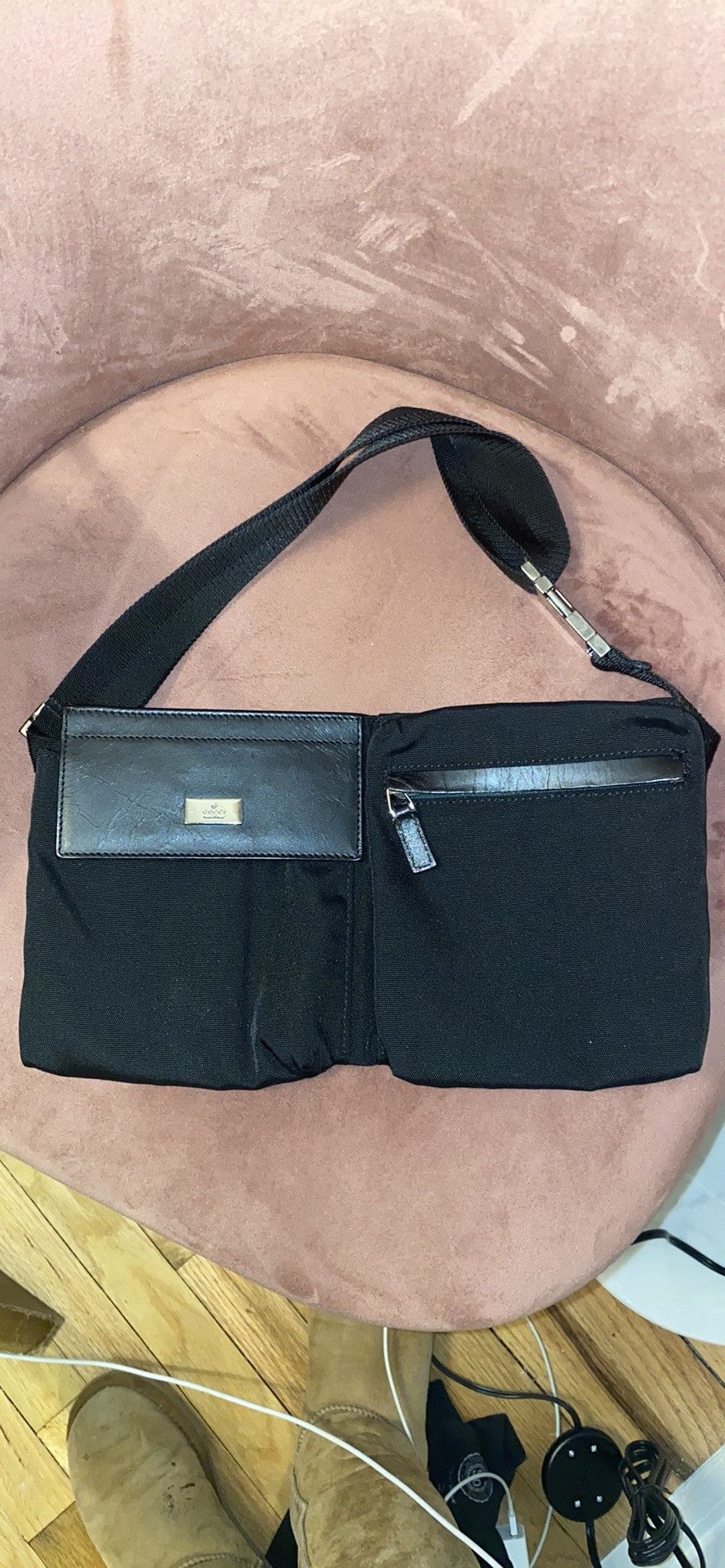 Gucci Gucci Nylon Leather Bum Bag Grailed