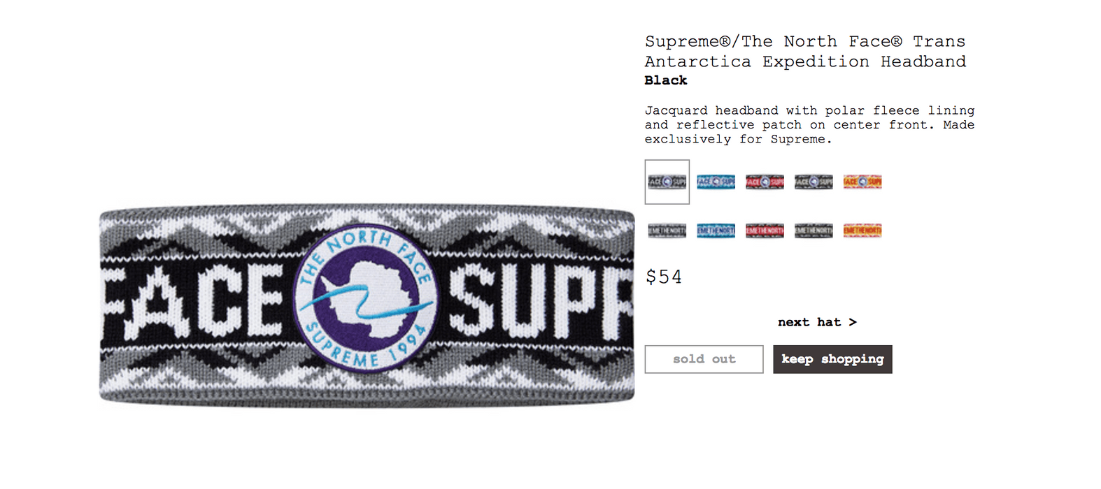 Supreme the north face hot sale headband