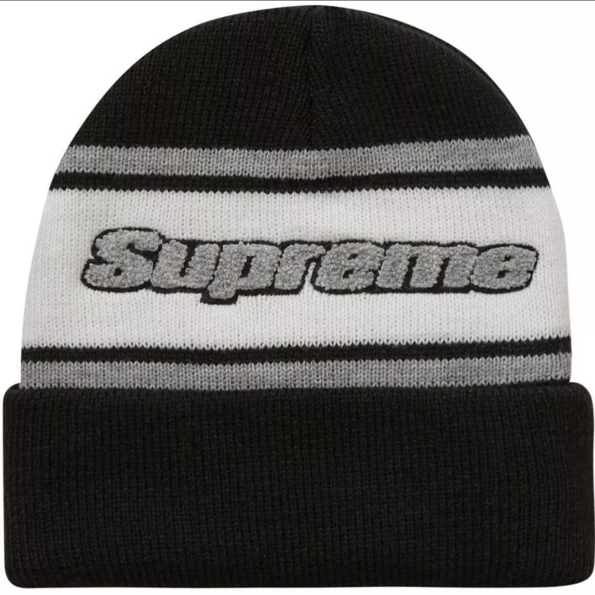 Supreme Supreme Chenille Stripe Beanie | Grailed