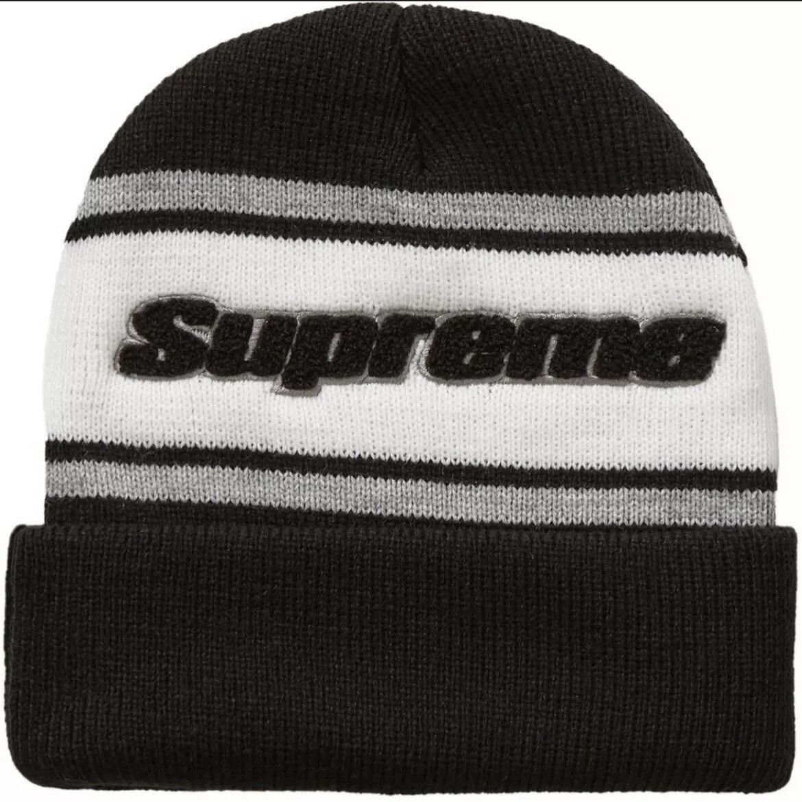 Supreme Supreme Chenille Stripe Beanie | Grailed