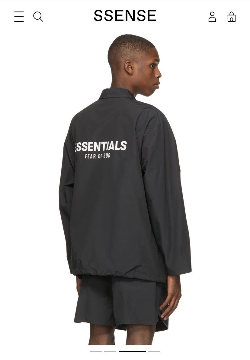 Fear of God Fear of God Essentials Souvenir Jacket Black Large | Grailed