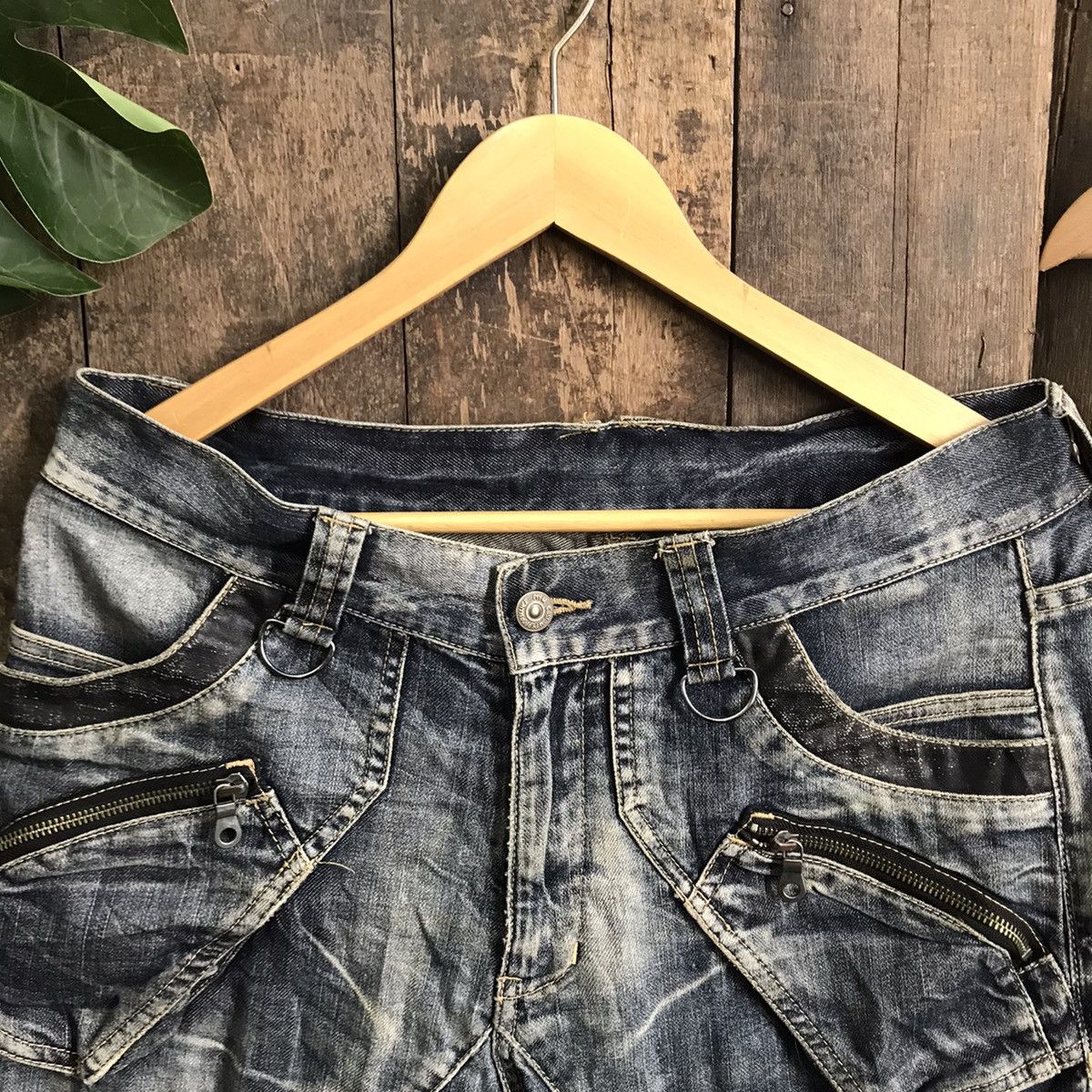 Japanese Brand PPFM Curve Cut Denim Jeans Size US 33 - 3 Thumbnail