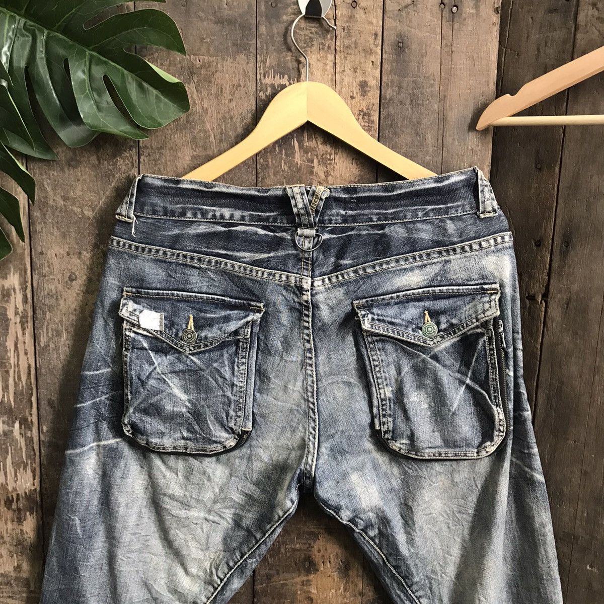 Japanese Brand PPFM Curve Cut Denim Jeans Size US 33 - 6 Thumbnail