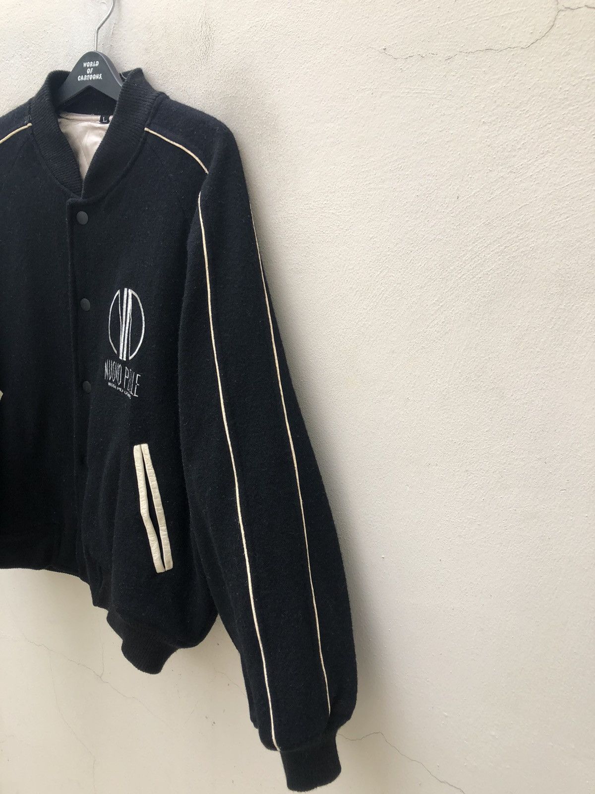Vintage Vintage 90s NUOVO PELLE SPORT Wool Varsity Bomber Jacket Size US L / EU 52-54 / 3 - 6 Thumbnail