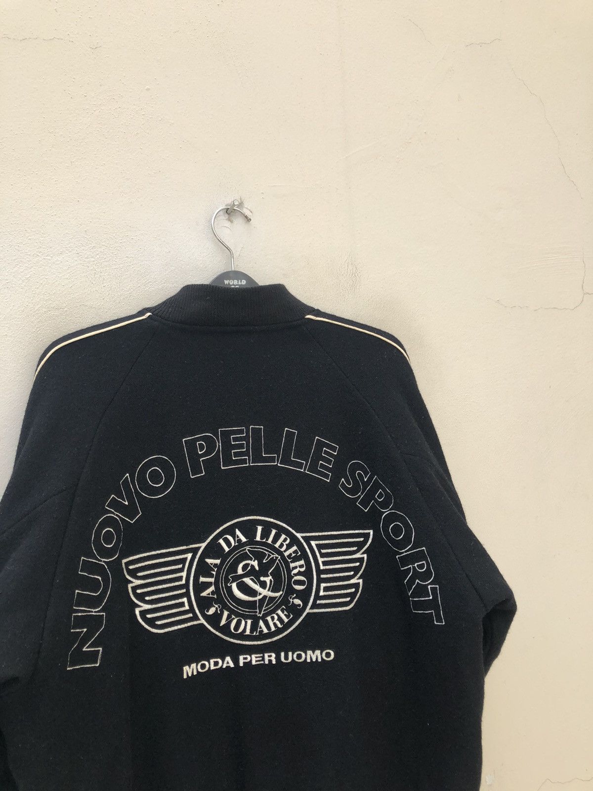 Vintage Vintage 90s NUOVO PELLE SPORT Wool Varsity Bomber Jacket Size US L / EU 52-54 / 3 - 2 Thumbnail