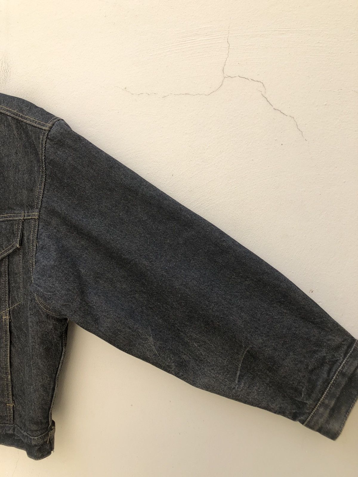 Big John Vintage 90s Big John Japan Sherpa Lined Denim Trucker Jacket Size US L / EU 52-54 / 3 - 7 Thumbnail