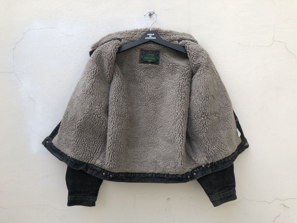 Big John Vintage 90s Big John Japan Sherpa Lined Denim Trucker Jacket Size US L / EU 52-54 / 3 - 14 Thumbnail