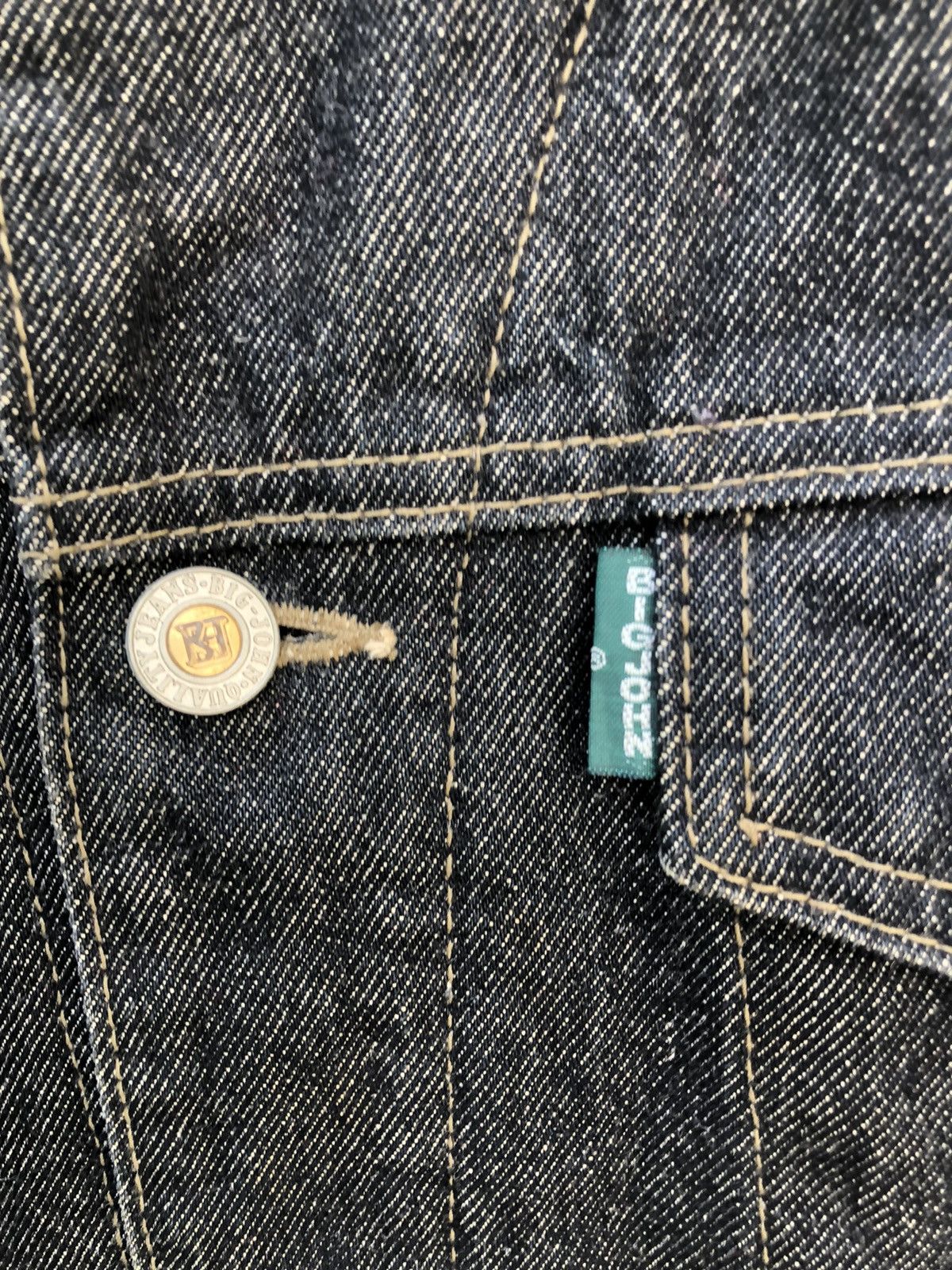 Big John Vintage 90s Big John Japan Sherpa Lined Denim Trucker Jacket Size US L / EU 52-54 / 3 - 3 Thumbnail