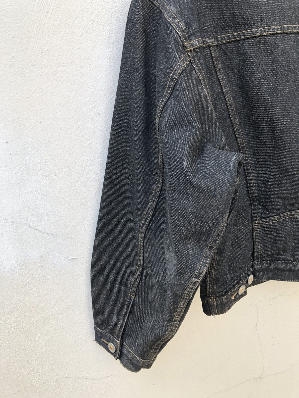 Big John Vintage 90s Big John Japan Sherpa Lined Denim Trucker Jacket Size US L / EU 52-54 / 3 - 12 Thumbnail