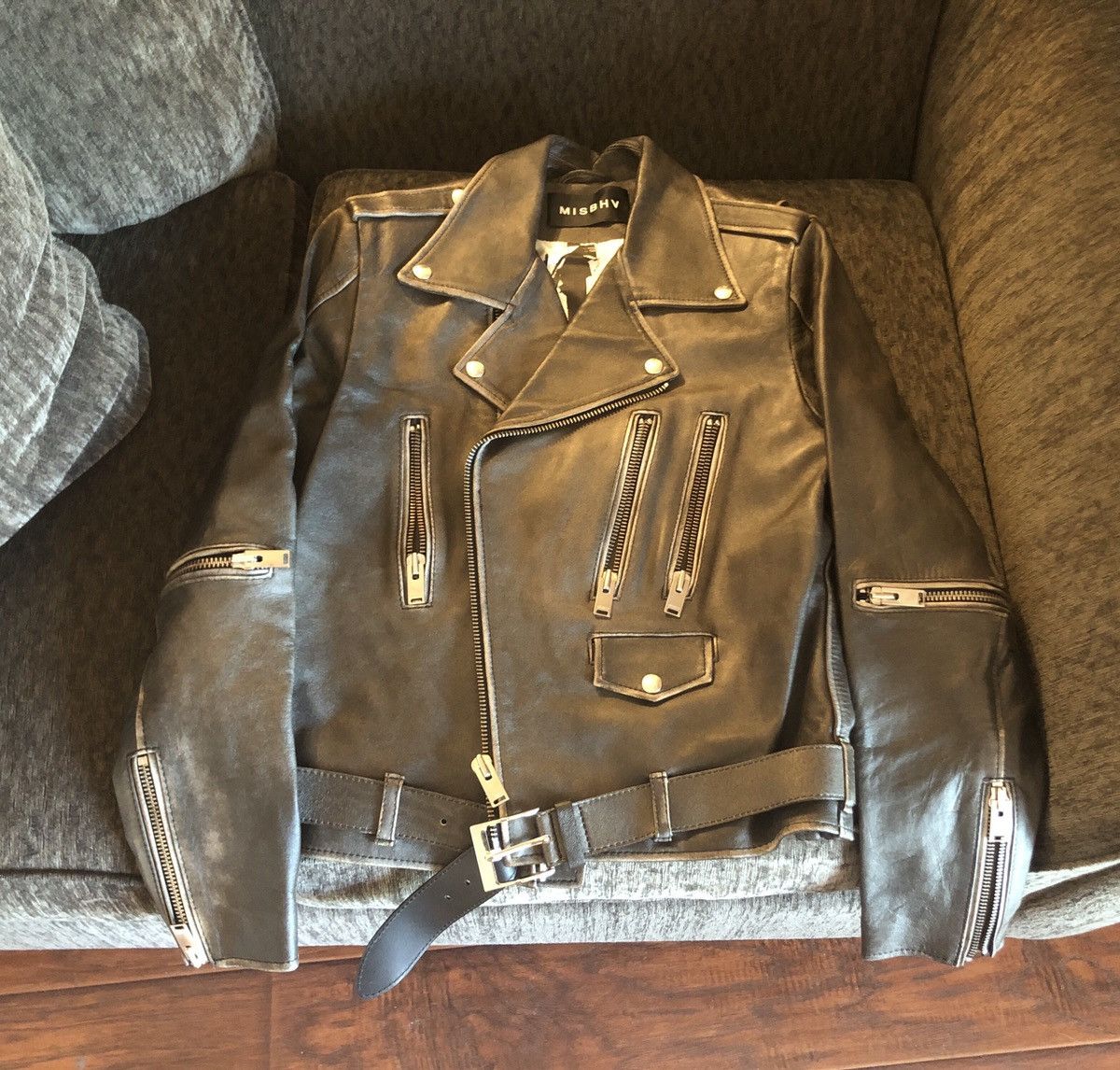 Misbhv Misbhv faux leather jacket with snake print | Grailed