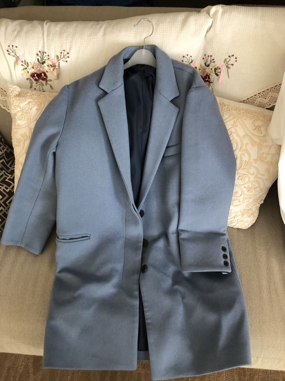 Vintage Low classic baby blue wool coat Size US S / EU 44-46 / 1 - 1 Thumbnail