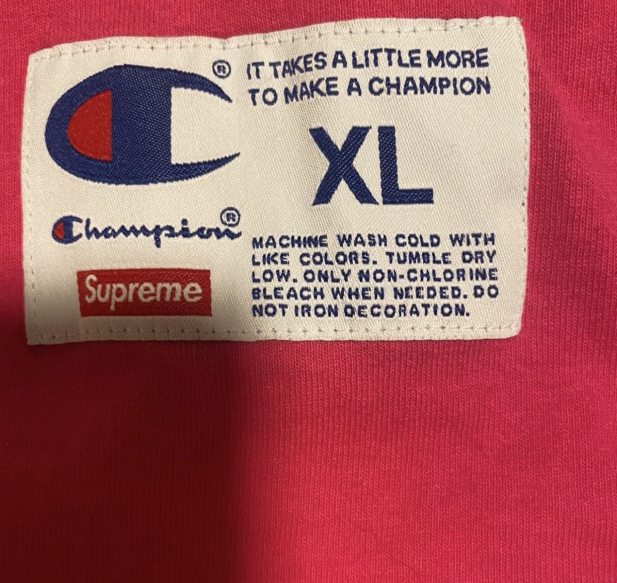 Champion x supreme long sleeve best sale