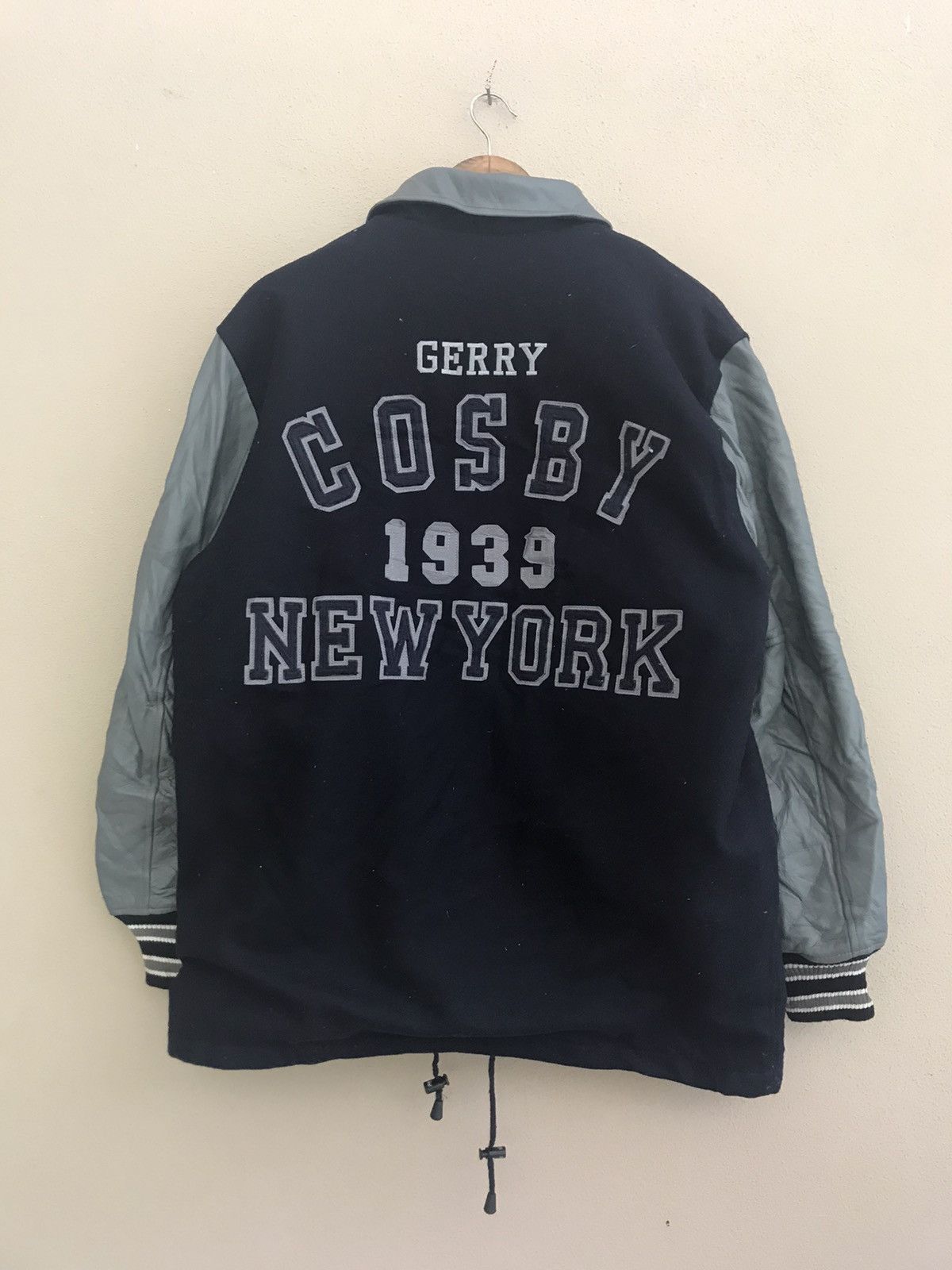 Vintage Cosby NY wool varsity leather sleeve jacket