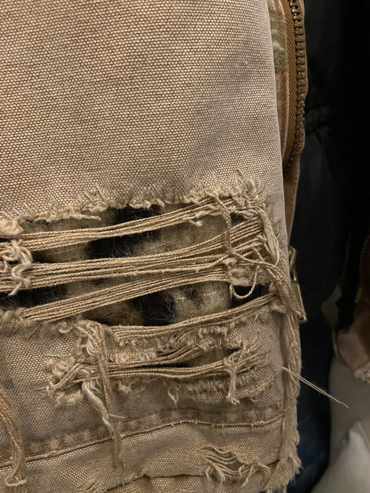 R13 R13 x Carhartt distressed and destroyed denim utility jacket Size US L / EU 52-54 / 3 - 5 Thumbnail