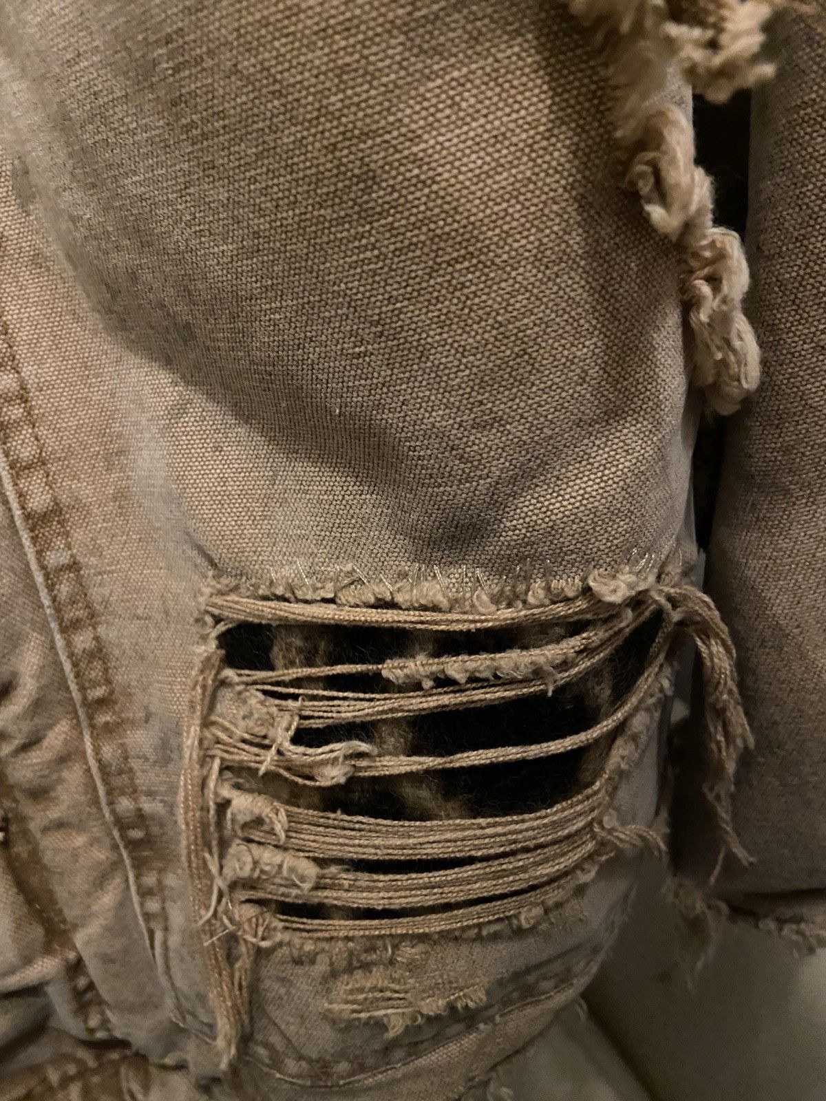 R13 R13 x Carhartt distressed and destroyed denim utility jacket Size US L / EU 52-54 / 3 - 3 Thumbnail