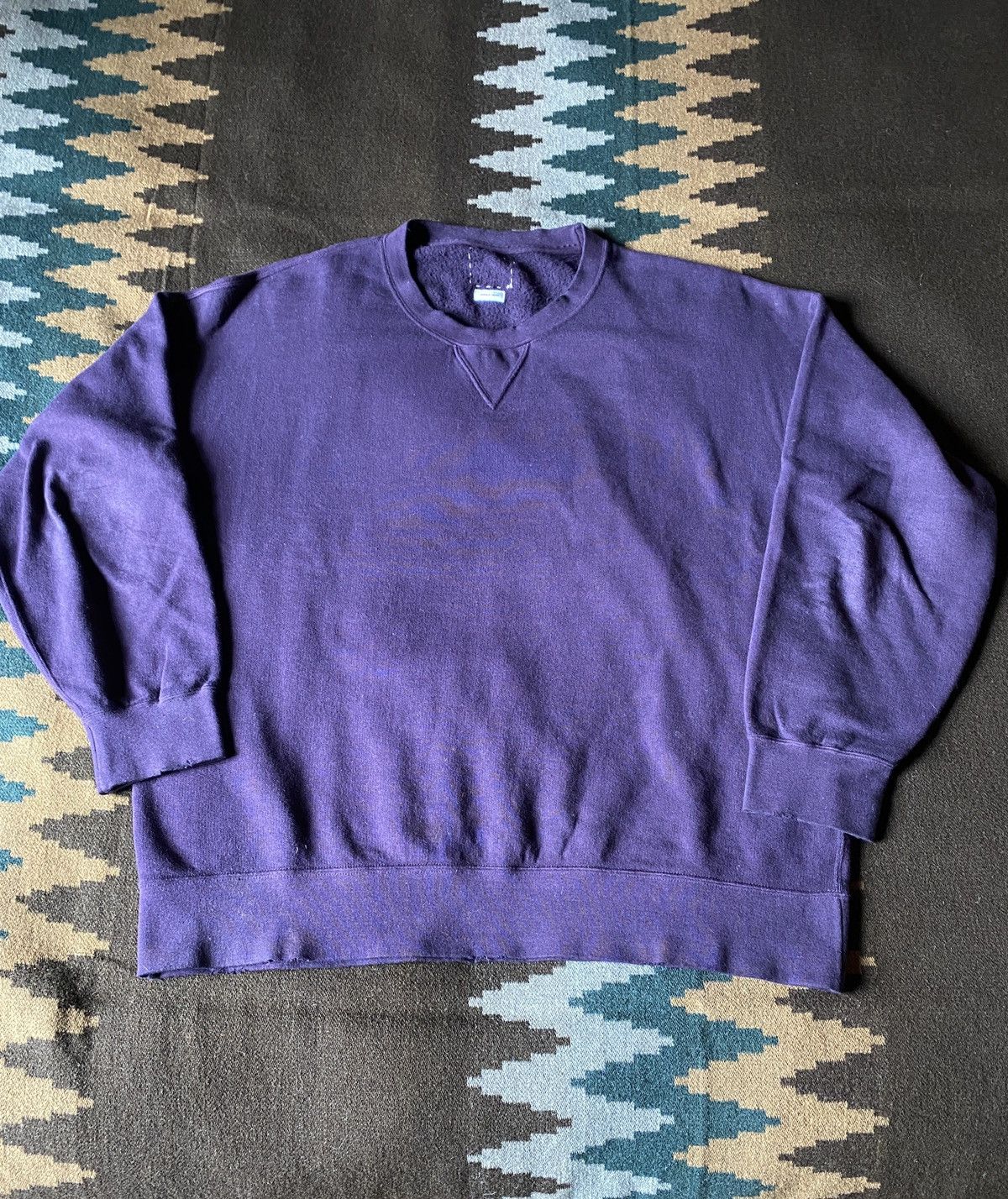 Visvim Jumbo Sweatshirt L/S Purple Uneven Dye | Grailed