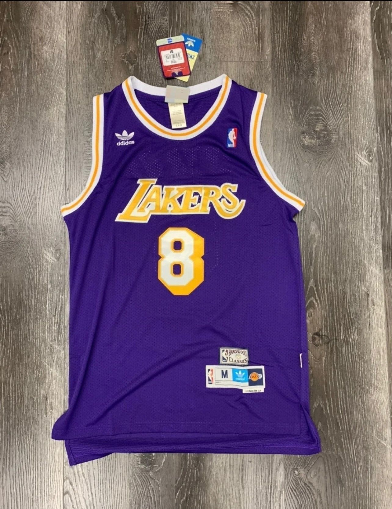 Adidas LOS ANGELES LAKERS KOBE BRYANT PURPLE 8 HARDWOOD JERSEY Grailed