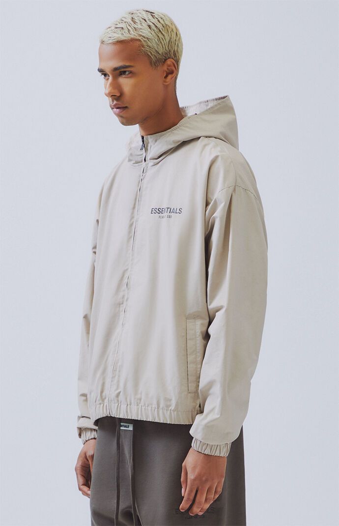 FOG Fear of God FOG Fear of God Essentials Zip Anorak Windbreaker Jacket Grailed