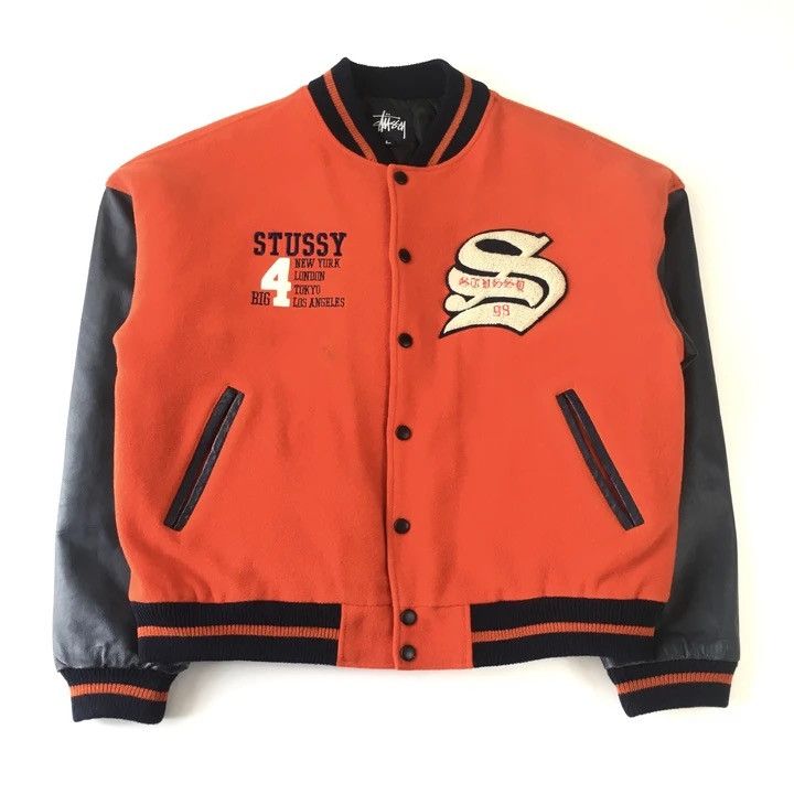 ジャケット・アウター OLD STUSSY 90S STADIUM JACKET BIG 4 90s stussy BIG4 stadium jacket – NEVERKNOWS