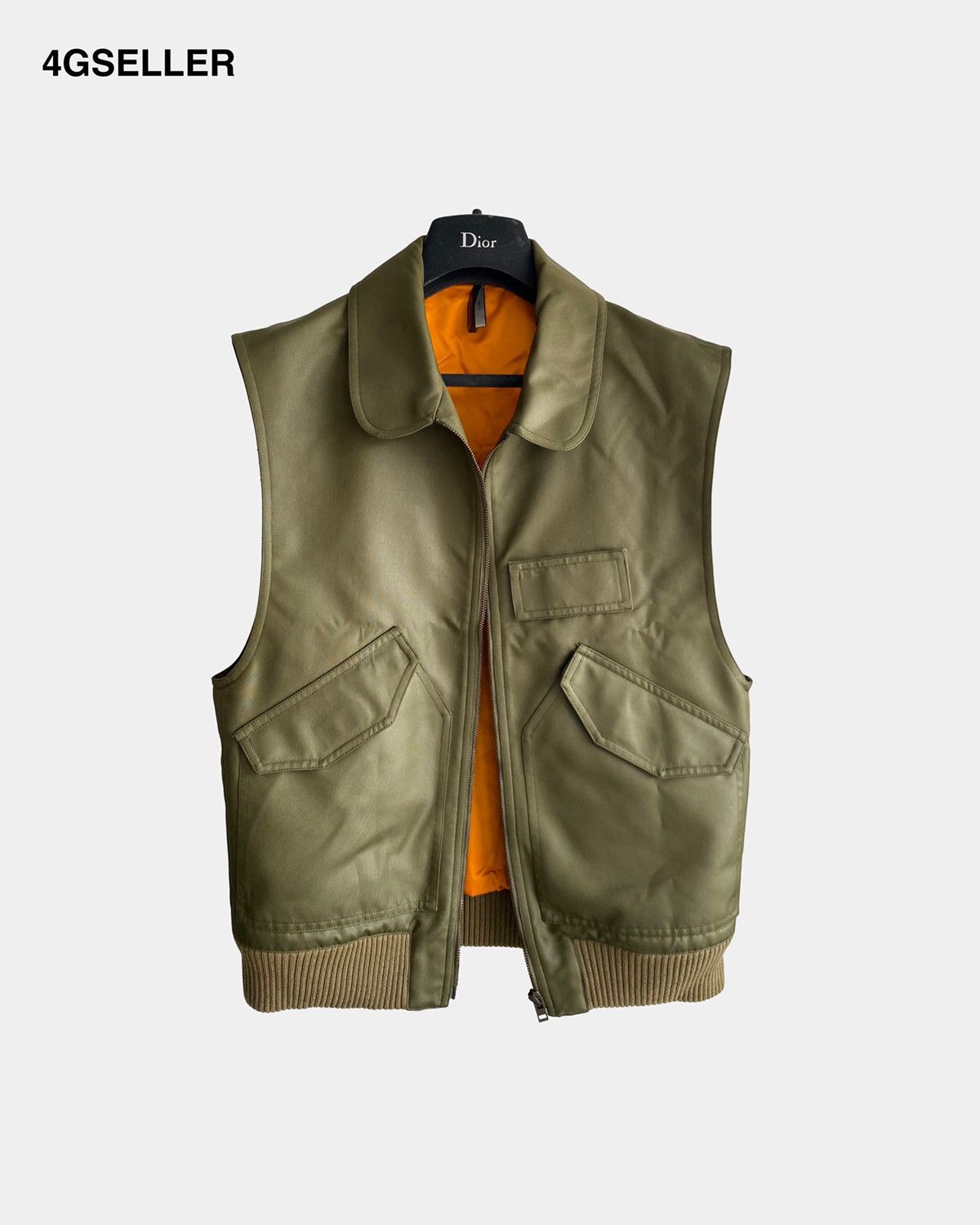 Dior Homme 05 RUNWAY LOOK #47 Hedi Army Green Vest jacket
