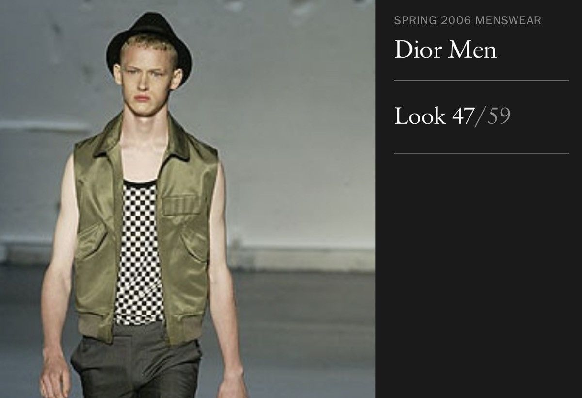 Dior × Hedi Slimane Dior Homme 05 RUNWAY LOOK #47 Hedi Army Green Vest jacket Size US M / EU 48-50 / 2 - 2 Thumbnail