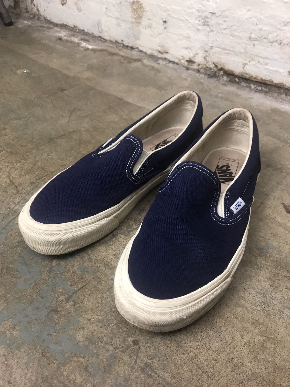 Vans Vans Vault Peacoat Navy Blue Slip Ons Grailed