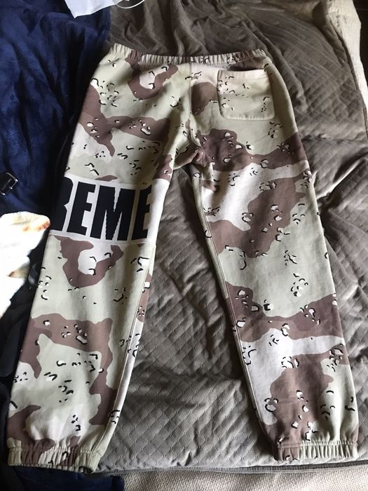 Supreme Supreme rib sweatpants chocolate chip cAmo SIZE MEDIUM