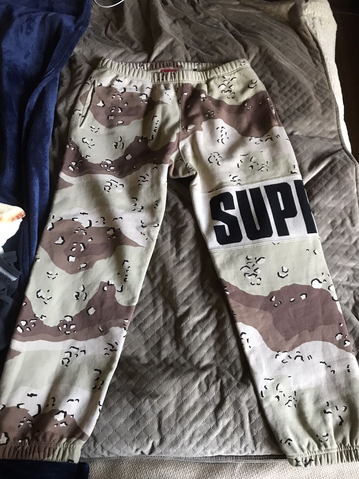 Supreme Supreme rib sweatpants chocolate chip cAmo SIZE MEDIUM