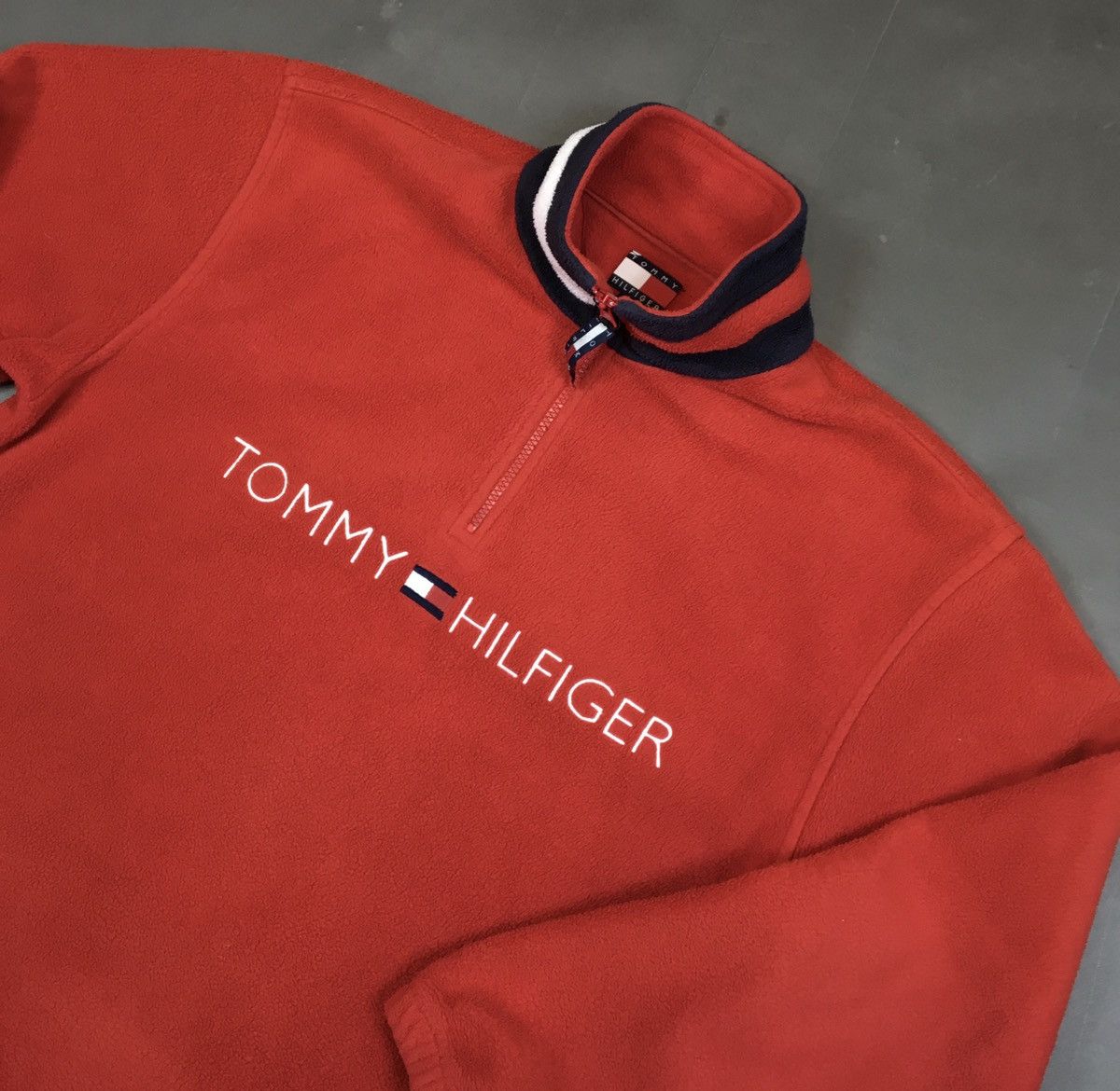 Tommy Hilfiger Vintage Big Logo 1/3 Zip Fleece