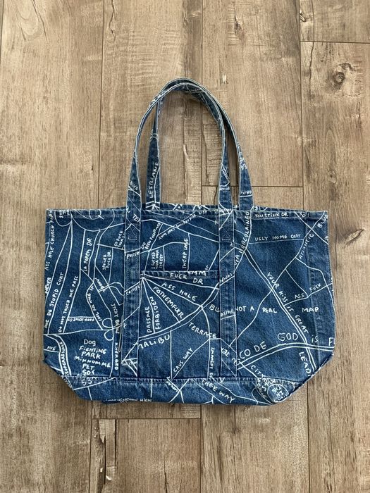 Supreme Supreme Gonz map denim tote bag | Grailed