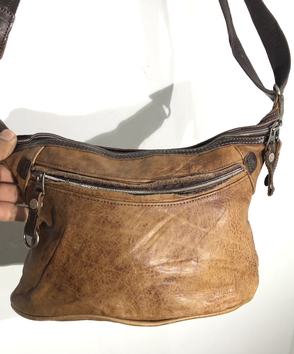 Genuine Leather Double Harvest Corporation Sling Leather Bag Size ONE SIZE - 3 Thumbnail