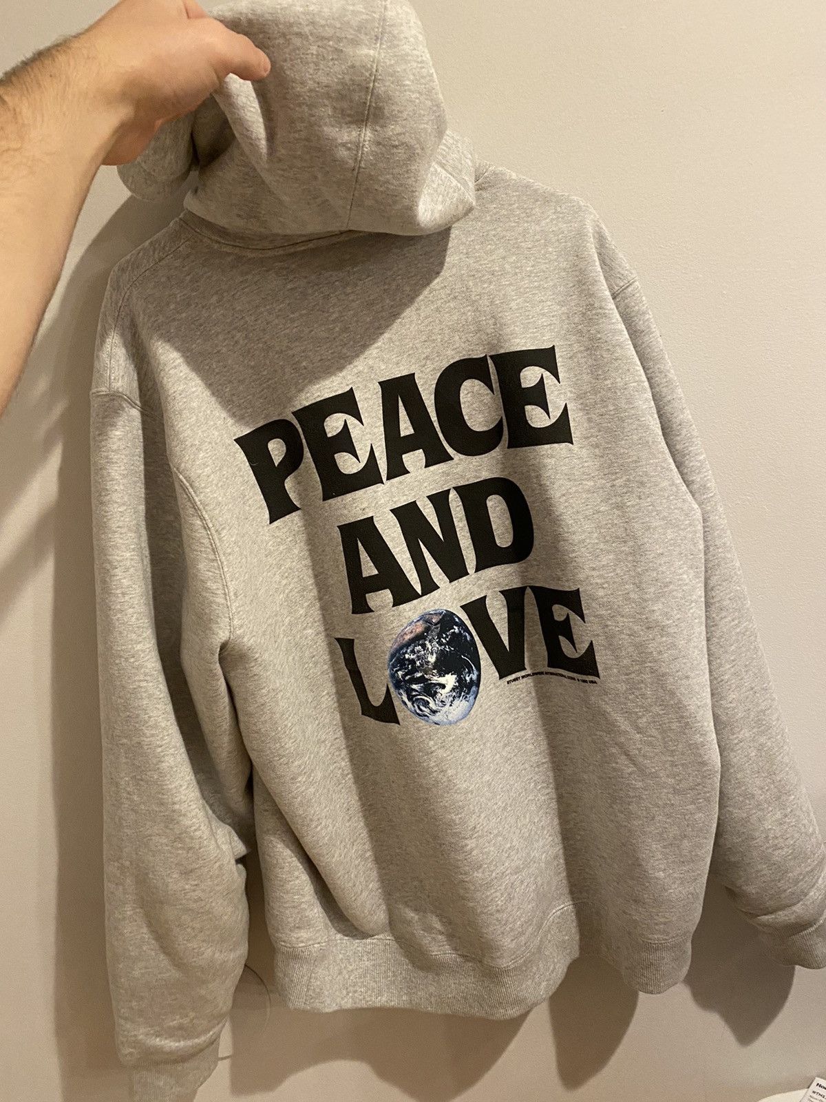 Stussy Stussy Peace and Love Hoodie Sweatshirt Large Grailed